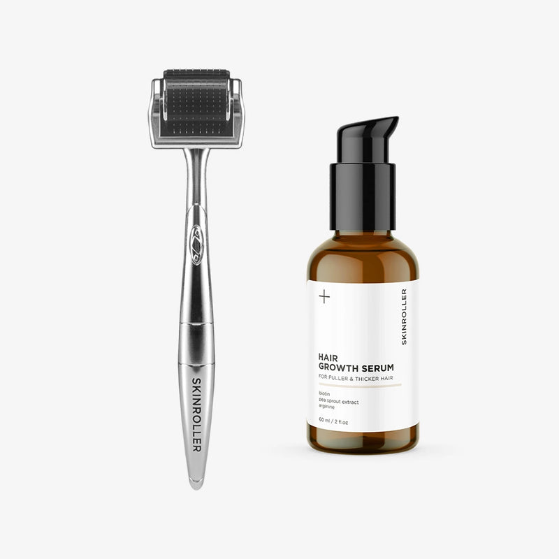 Hair Growth Kit - 2 trinns kit - Dermaroller & Hårserum