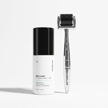 Skinroller + 10% Niacinamide & Zinc Serum - Brilliant