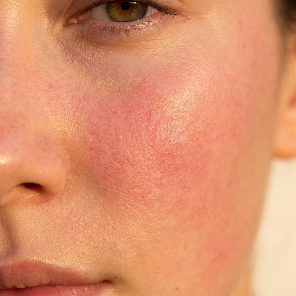 Image of Känslig hud - hudproblem närbild | Skinroller