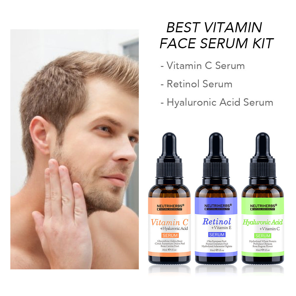 Image of 3-pack Serum Kit - Vitamin C, Hyaluronsyra, Retinol - 30 ml