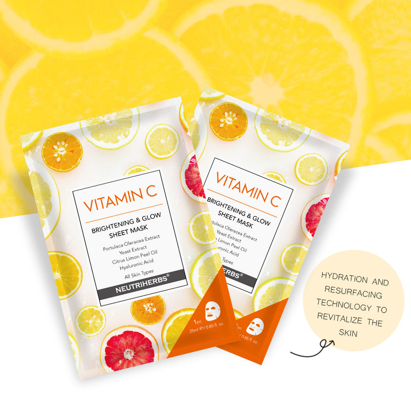 Vitamin C Brightening & Glow Sheet Mask 5-pack - Neutriherbs