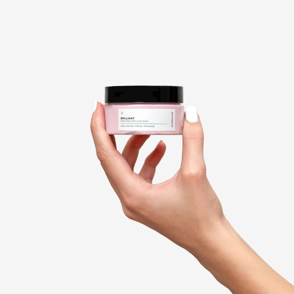 Pink Mask Roler Pink clay mask – djuprengörande ansiktsmask – Skinroller