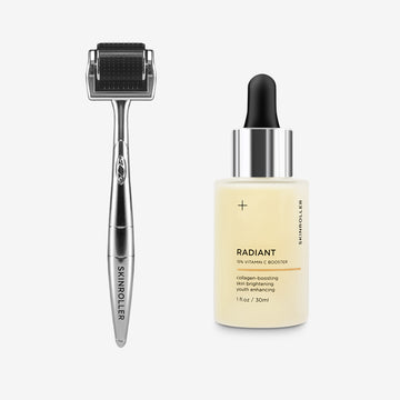 Skinroller + Radiant Vitamin C-serum - Hudvårdskit