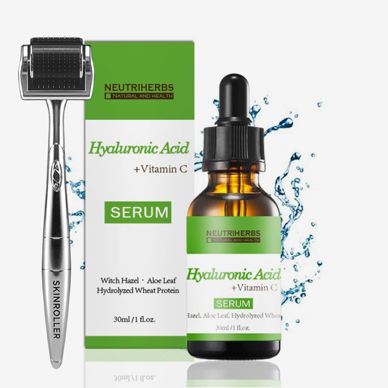 Skinroller PRO + Hyaluronic Acid Serum & Vitamin C