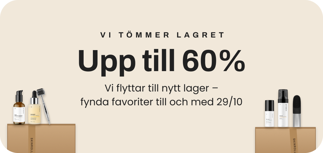 Vi tömmer lagret – upp till 60% på favoriter. Vi flyttar till nytt lager – fynda favoriter till och med 29/10.