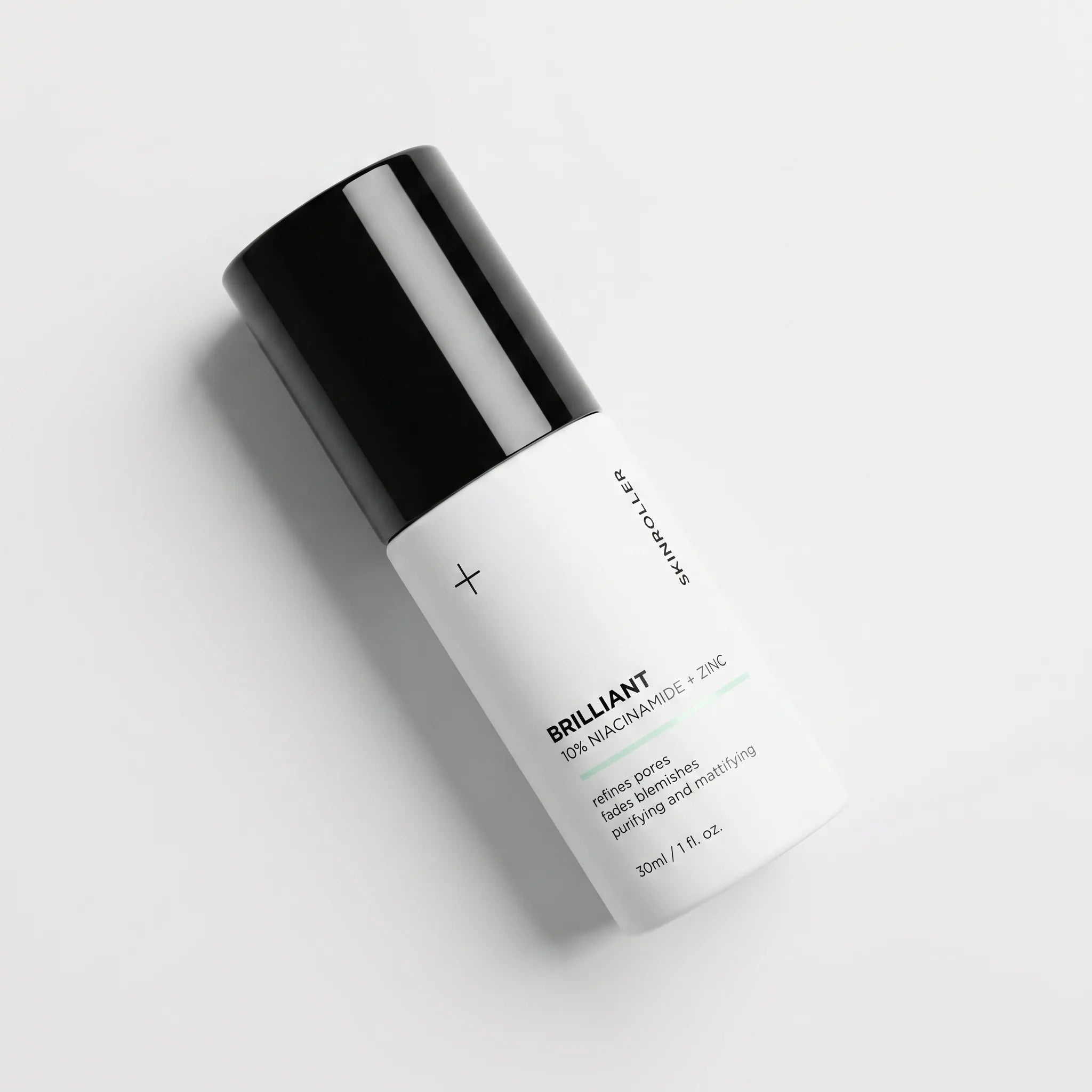 Image of Brilliant 10% Niacinamide + Zinc Serum 30 ml flatlay – Skinroller