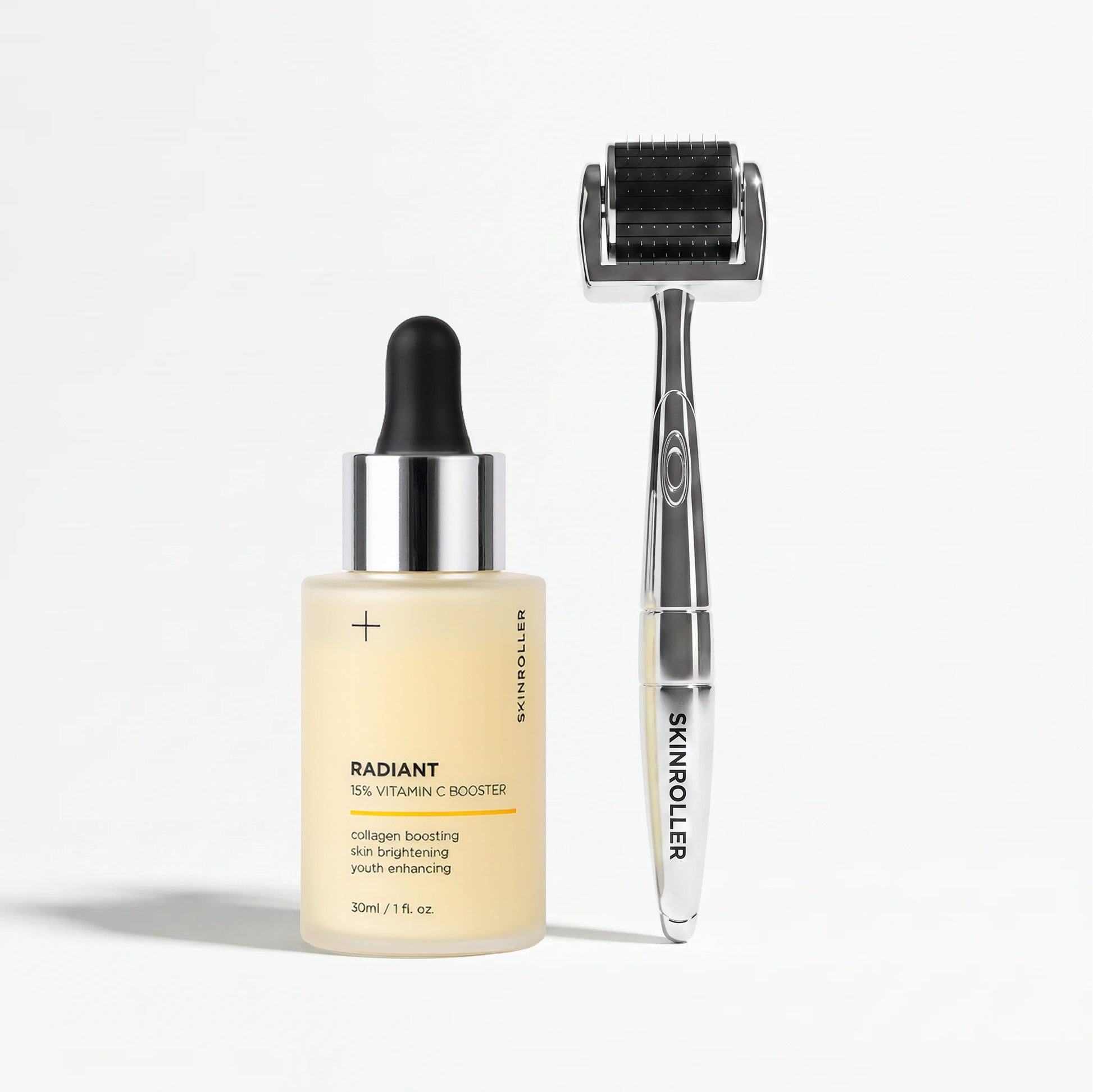 Skinroller + Radiant Vitamin C-serum - Kit d'éclat