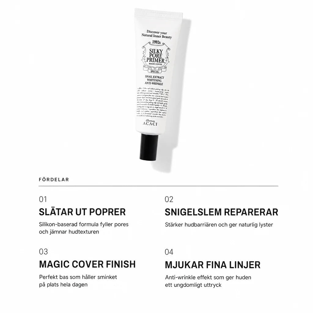 Image of Silky Pore Primer - Utjämnande koreansk primer - viktigaste fördelar