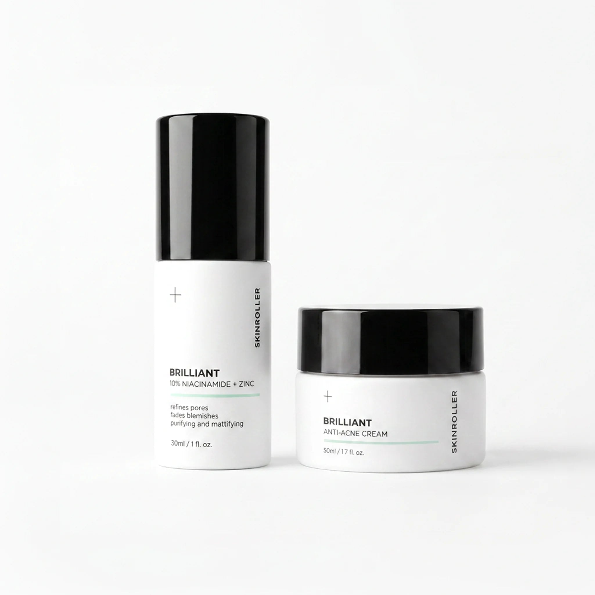 Image of Skinroller Brilliant Anti-Acne Kit - Niacinamide serum och ansiktskräm mot finnar