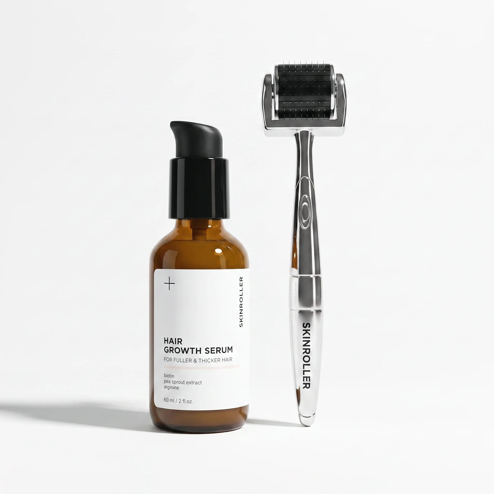 Image of Skinroller PRO dermaroller and Hair Growth Serum - 2-step microneedling hair loss kit