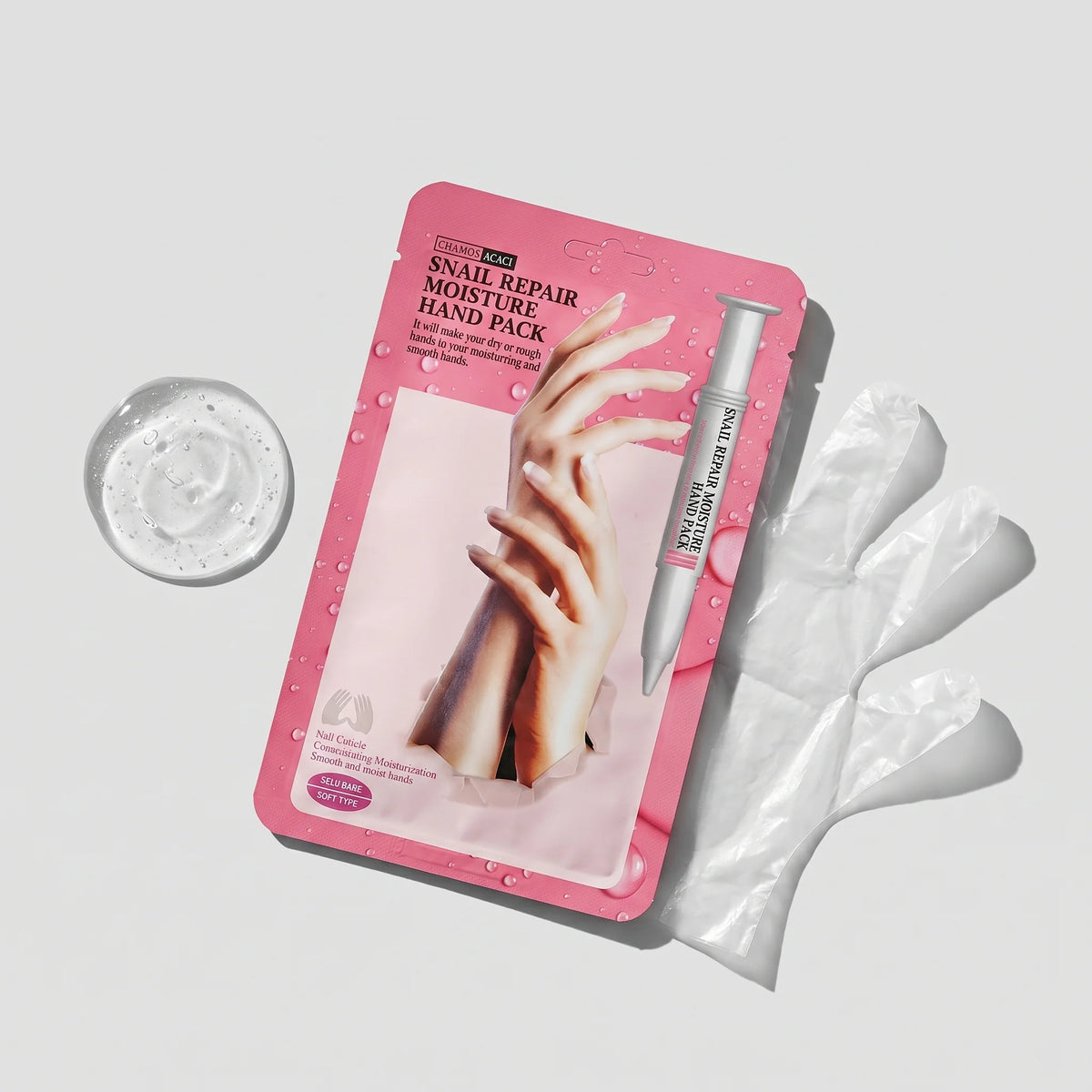 Torra händer - Snail Repair Återfuktande Mask - studio produktbild